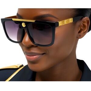 Sunglasses Square Frame Gold Fashion Shades Street Wear Driving Retro Women 2026